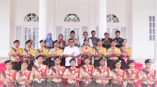 Bupati Takalar Lepas 20 Santri Alfatih Ikuti Jambore Pramuka Muslim Internasional 1