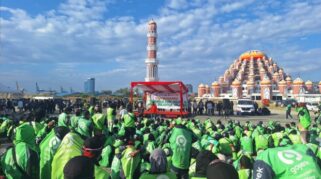 Polda Dan Komunitas Ojol Sesulsel Doakan Para Korban Demo Anarkis Bfa