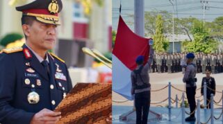 Wakapolda Sulteng, Brigjen Pol Helmi Kwarta Memimpin Upacara Peringatan Hari Sumpah Pemuda Di Lapangan Mapolda Sulteng, Selasa (28/10/2025). (Dok. Humas Polda Sulteng)