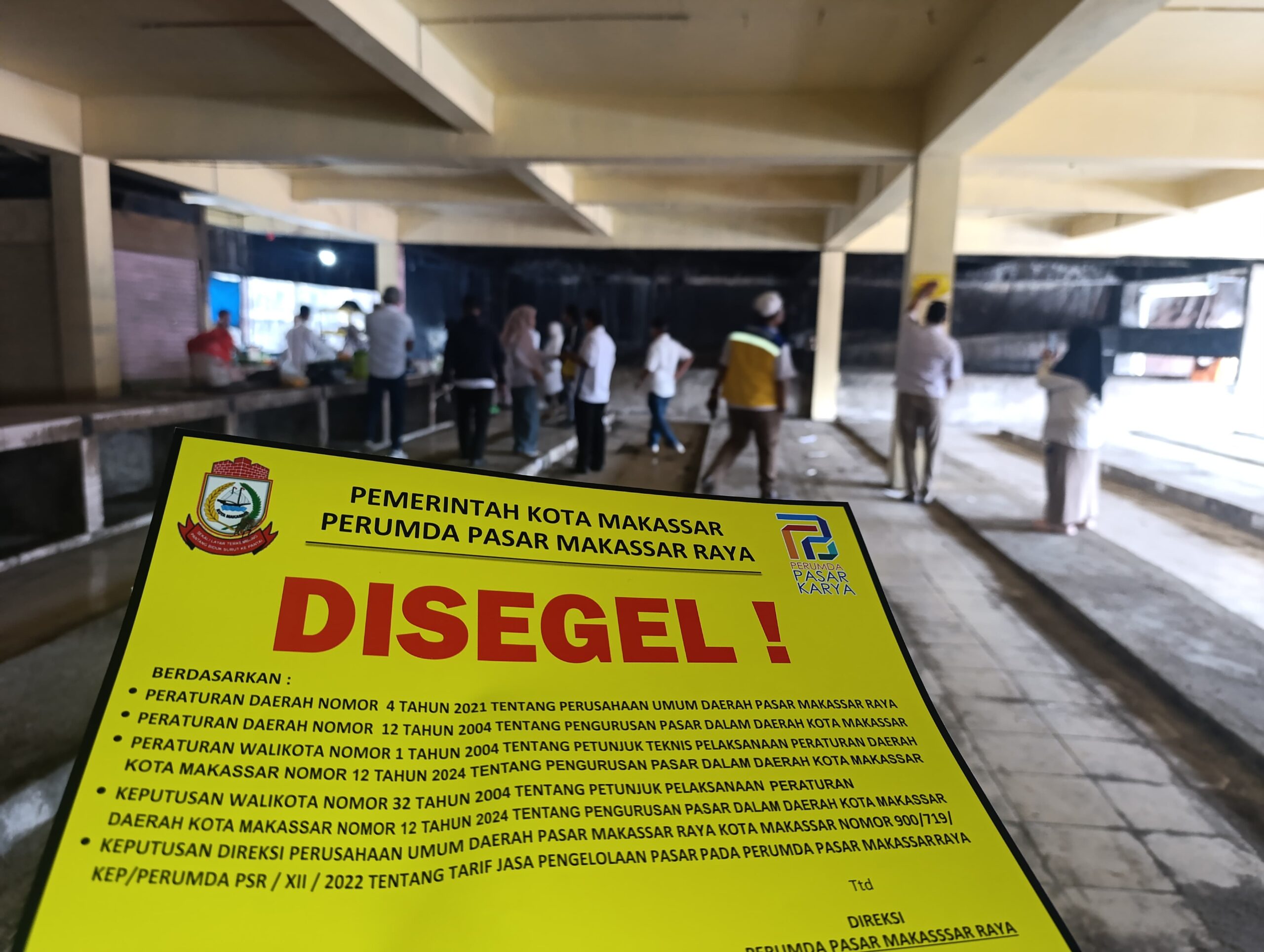 695 Kios Di Pasar Terong Disegel! Banyak Kosong, Ada Yang Menunggak Sewa Berbulan-Bulan Ratusan Kios Di Pasar Terong Disegel. (Istimewa)