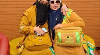 Hj. Nursiah, Owner Biro Perjalanan Umrah, Pt Cahaya Mulia Ilahi Bersama Rekannya.