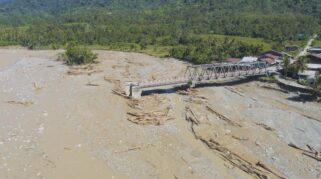 Jembatan Putus Di Kawasan Beutong Ateuh, Nagan Raya.