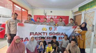 Kegiatan Bakti Sosial Subdit 5 Tipidsiber Ditreskrimsus Polda Sulsel Dalam Rangka Hari Ulang Tahun (Hut) Reserse Ke-78 Pada Sabtu, (6/12/2025). (Dok. Polda Sulsel)