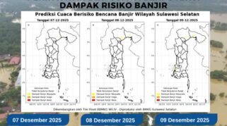 Bmkg Keluarkan Peringatan Dini Cuaca Berisiko Untuk Sulsel 7-9 Desember.