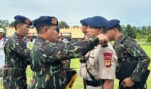 Kompol Laode Rusli Resmi Menjabat Komandan Batalyon (Danyon) D Pelopor, Kabupaten Luwu Utara. (Foto: Rastranews)